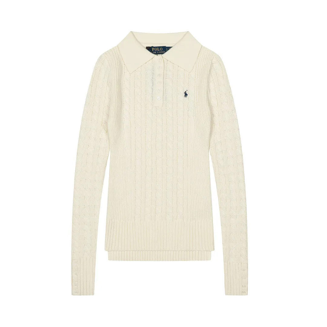 P250 top quality" Style number: DS050# (not off the shelves all year round) [Ralph Lauren lapel twist solid color basic pony embroidery logo goddess sweater] ✅Ralph Lauren Ralph Lauren goddess slim fit POLO lapel twist knit open chest autumn and winter sweater ✅Main supplier platform live broadcast Wholesale entity Wholesale entity Replenish when out of stock Not off the shelf ✅ZP quality 1:1 version Scan the code to enter the GF website Counter quality ✅Details and quality are the only one in Guangzhou. Imported quality cotton yarn, focusing on high-end, cost-effective, good quality needless to say. ✅Restore the original version. The maximum size can be worn up to 150 pounds. Loose, comfortable and stress-free. ✅The upper body is simple and easy to put on. A must-have for goddess ootd. Good-looking clothes are never picky. A must-have in the goddess's wardrobe. Size: S-XL. Color: black, milky white, gray, navy blue, burgundy.